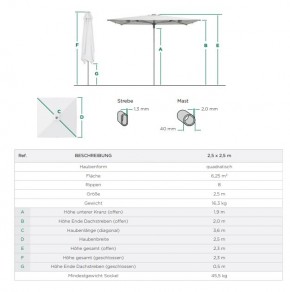 Atlas | Silber Eloxal | 350x350cm | U171-Carbone