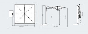Astro Starwhite | 300x300 cm | T9N-Anthrazitgrau