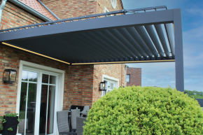 Lamellendach Siena | Wandmontage 3m x 3m 
