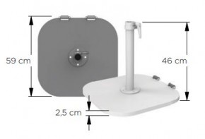 Aspan Stahlsockel mit Rollen
