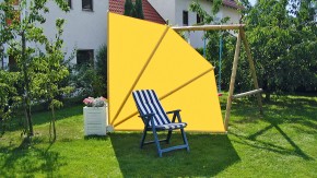 Wandklappschirm | 225 cm | Turquoise | Silber