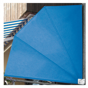 Wandklappschirm | 225 cm | Turquoise | Silber